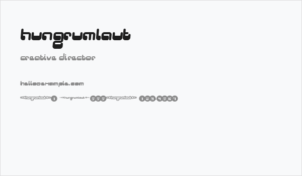 Hungrumlaut Business Card