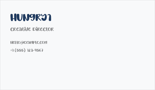 Hungry1 Business Card