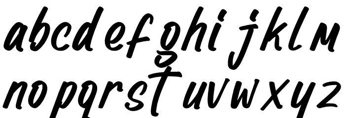 Hungtrey Beatmora Font LOWERCASE