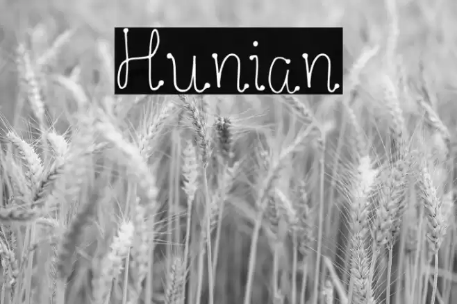 Hunian Font examples