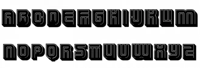 Hunk Filled Regular Schriftart Groß