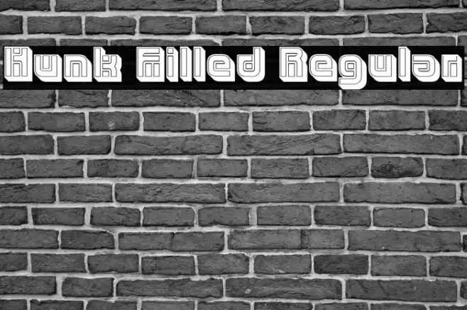 Hunk Filled Regular Font examples
