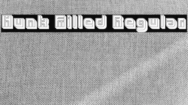 Hunk Filled Regular Font examples