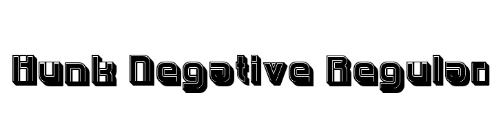 Hunk Negative Regular  font caratteri gratis
