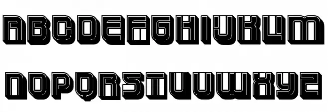 Hunk Negative Regular Schriftart Groß