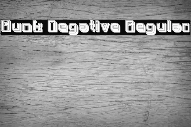 Hunk Negative Regular Font examples