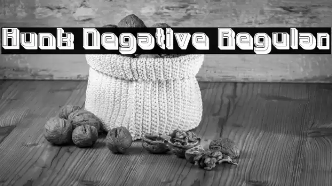 Hunk Negative Regular Font examples