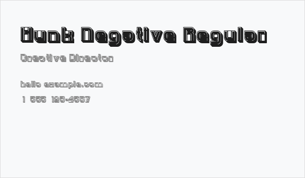 Hunk Negative Regular Business Card