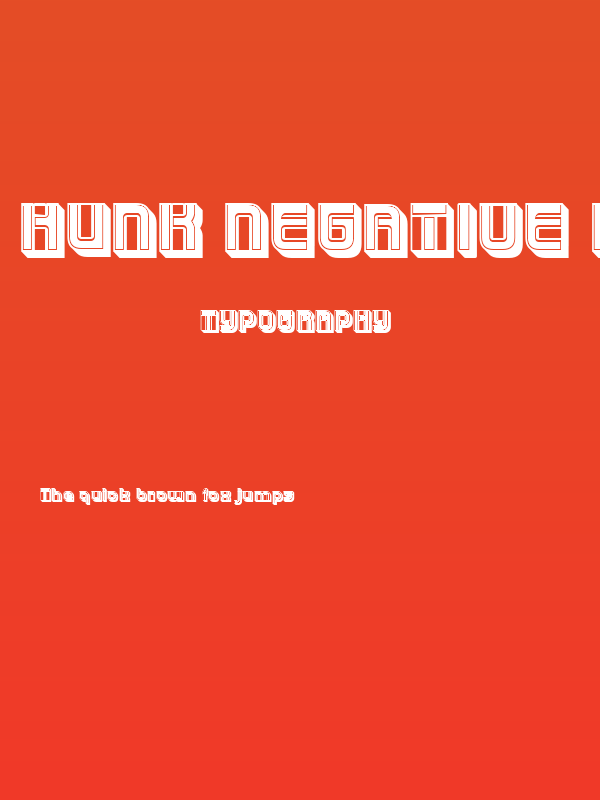 Hunk Negative Regular Poster