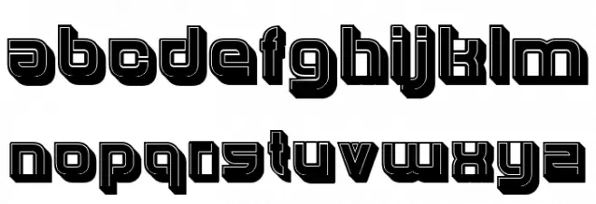 Hunk Negative Regular フォント 小文字