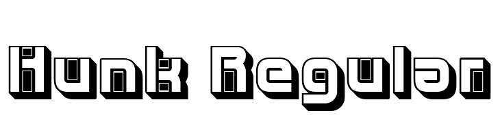 Hunk Regular  नि: शुल्क फ़ॉन्ट्स डाउनलोड