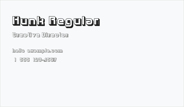 Hunk Regular Business Card