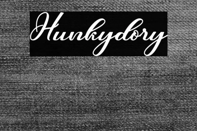 Hunkydory Font examples