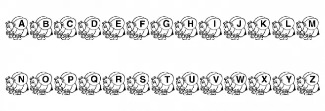 Hunny's Bees フォント 大文字