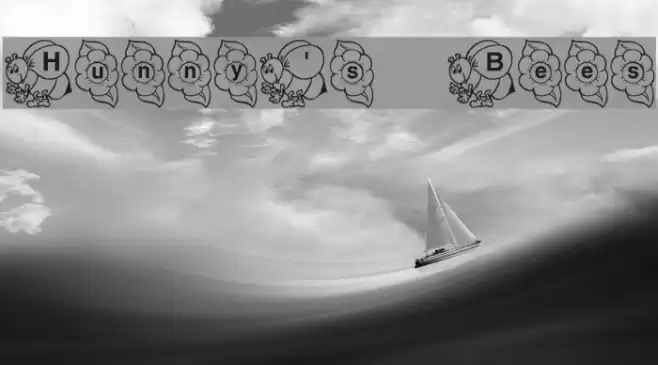 Hunny's Bees Font examples