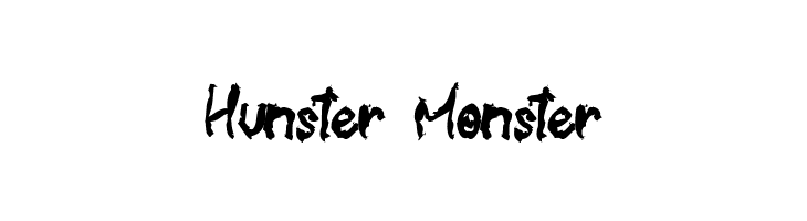 Hunster Monster  font caratteri gratis