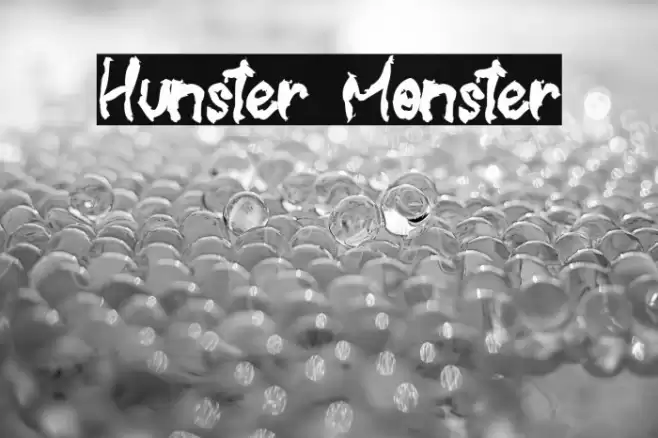 Hunster Monster Font examples