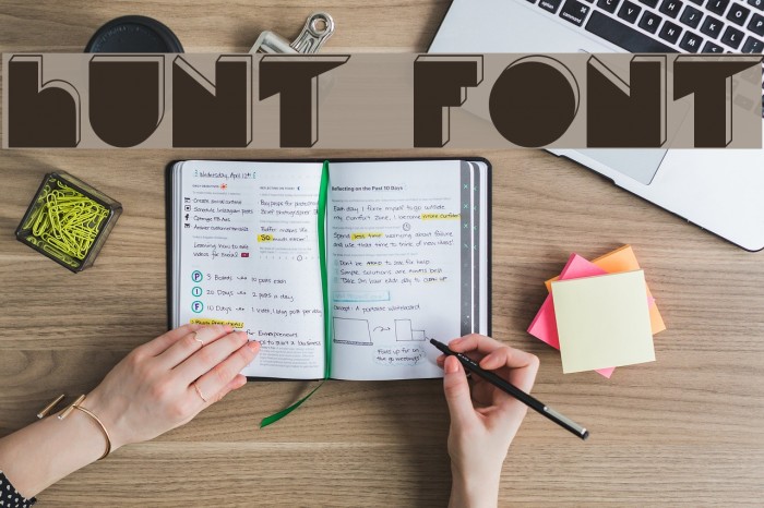 Hunt Font examples