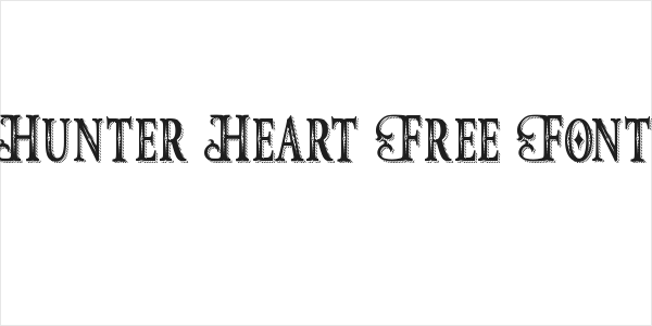 Hunter Heart Free Font Logo