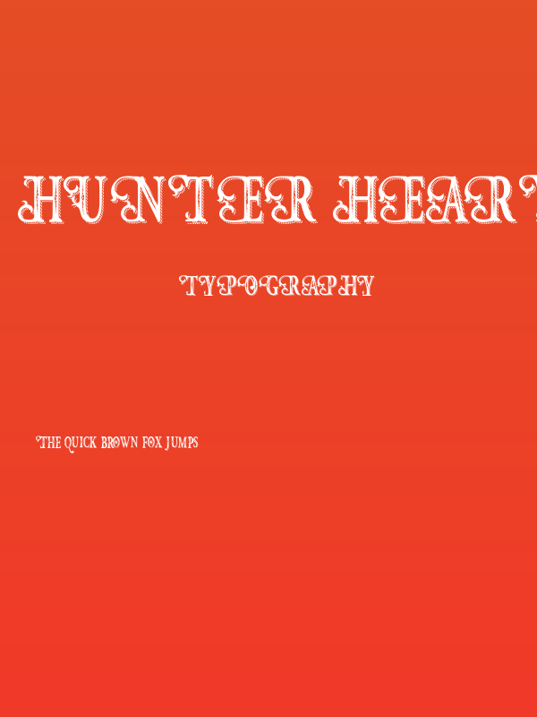 Hunter Heart Free Font Poster