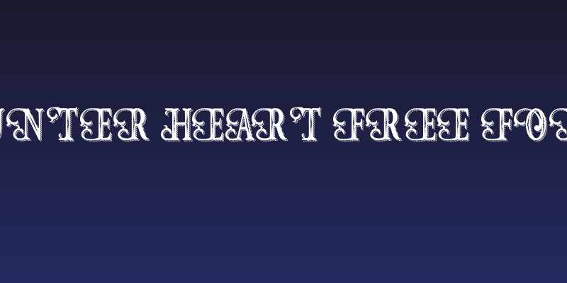 Hunter Heart Free Font Social Header