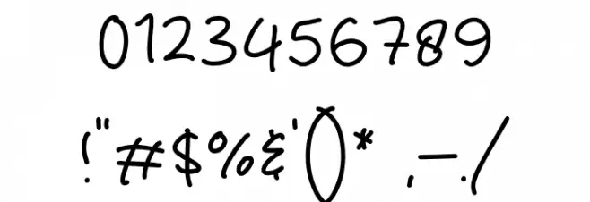 Hunter Script Font OTHER CHARS