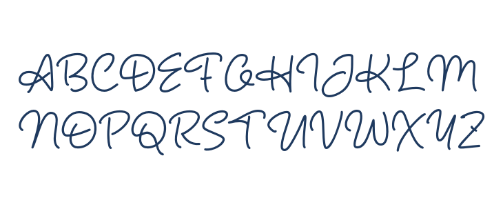 Hunter Script Uppercase