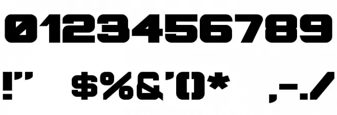 Hunter Squared Font OTHER CHARS