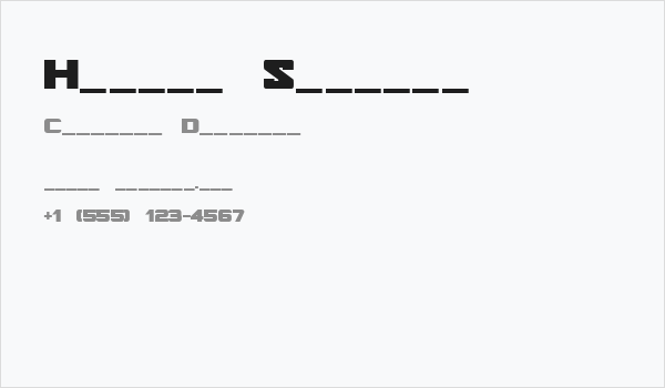 Hunter Squared Business Card