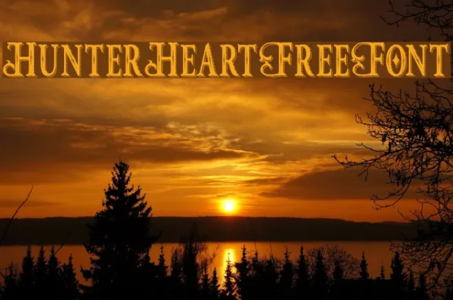 HunterHeartFreeFont Example 3