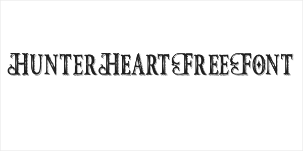 HunterHeartFreeFont Logo
