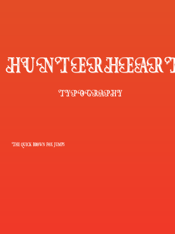 HunterHeartFreeFont Poster