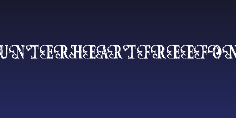 HunterHeartFreeFont Social Header