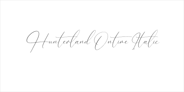 Hunterland Ontime Italic Logo