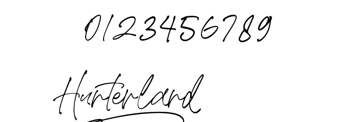 Hunterland Font OTHER CHARS