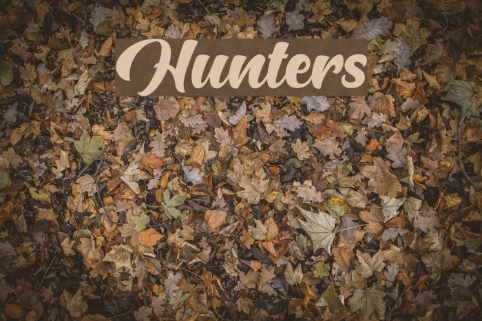 Hunters Font examples