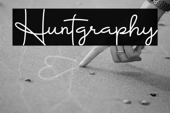 Huntgraphy Font examples