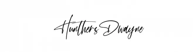 Hunthers Dwayne  Frei Schriftart Herunterladen