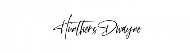 Hunthers Dwayne  Frei Schriftart Herunterladen
