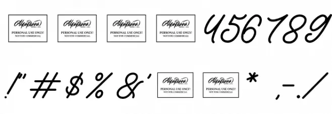 Hunting Script Font OTHER CHARS