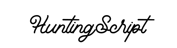 Hunting Script  नि: शुल्क फ़ॉन्ट्स डाउनलोड