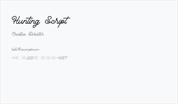 Hunting Script Business Card
