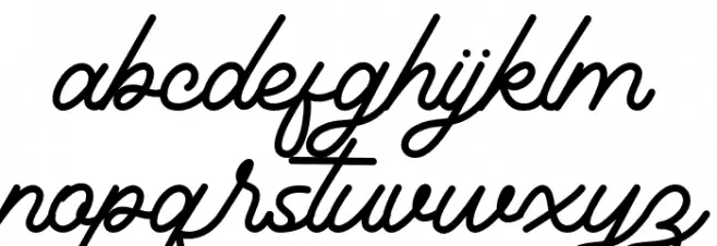 Hunting Script फ़ॉन्ट लोअरकेस