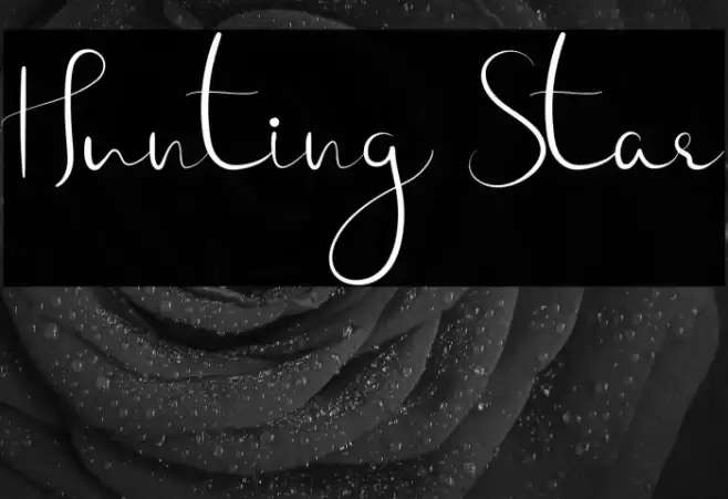 Hunting Star Font examples