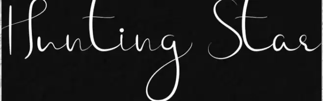 Hunting Star Font examples
