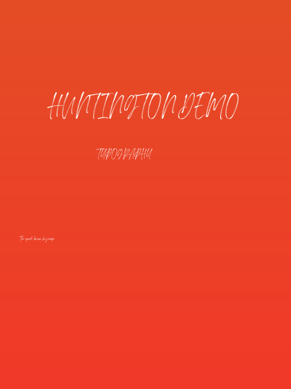 Huntington Demo Poster
