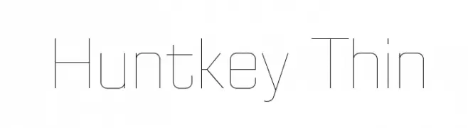 Huntkey Thin  नि: शुल्क फ़ॉन्ट्स डाउनलोड