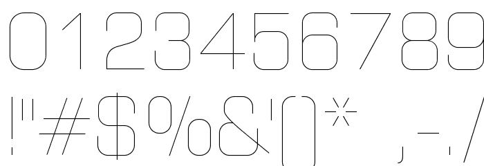 Huntkey Thin Font OTHER CHARS