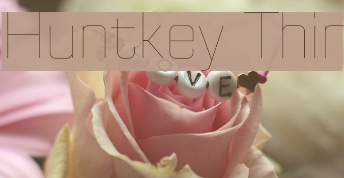 Huntkey Thin Font examples
