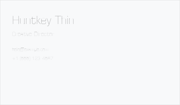 Huntkey Thin Business Card
